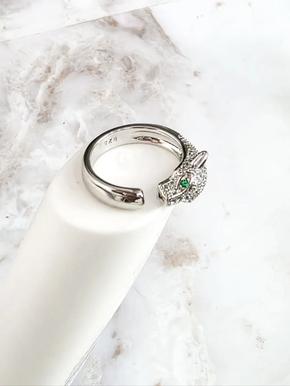 Luxury Inspired Panther Ring 925 Sterling Silver Cubic Zirconia Statement Piece